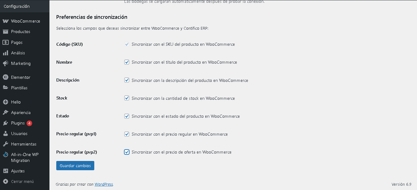Elige tus preferencias de sincronización