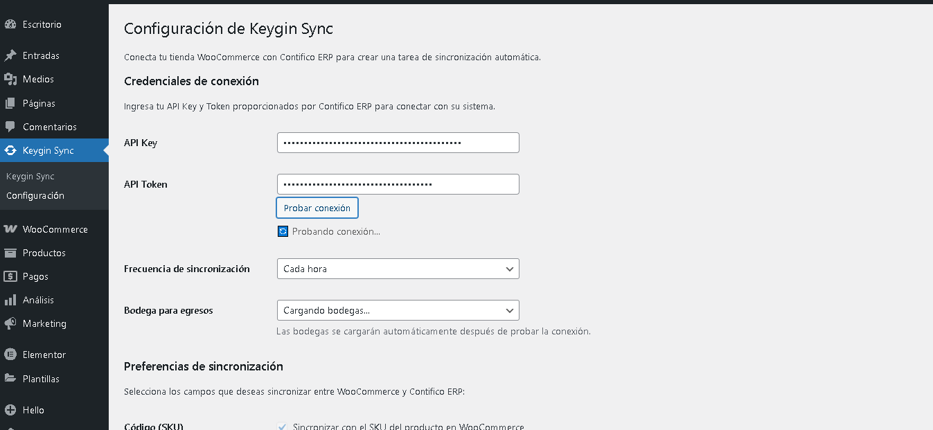 Conexión con la api de contifico